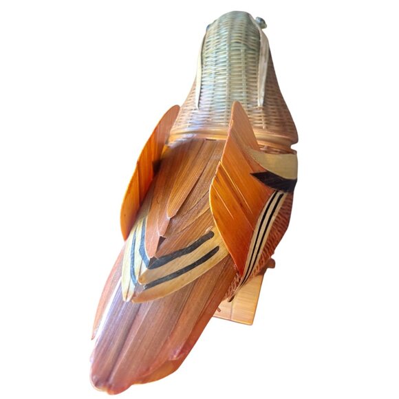 Shanghai Handicrafts Duck Basket Rattan Bamboo Storage Vintage Collectible Gift - Picture 2 of 14